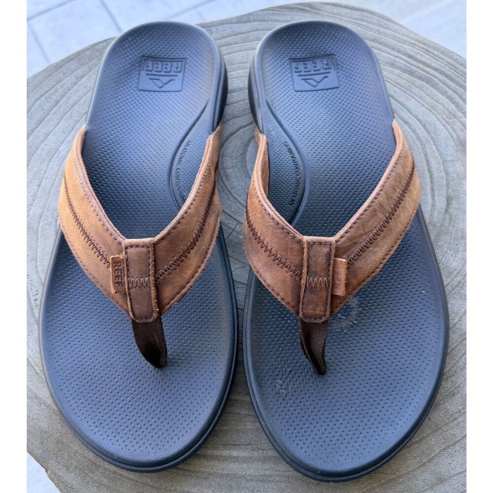 Reef Cushion Phantom 2.0 LE Mens Size 12 Brown Black Outdoor Flip-Flop Sandals